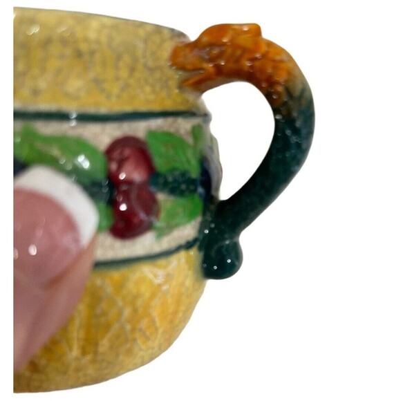 Vintage Made in Japan  Fruit Leaves Creamer and Sugar - Picture 5 of 12